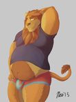  chub clothing feline lion male mammal neokandra slightly_chubby stormyhusky underwear 