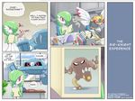  comic gardevoir gen_1_pokemon gen_3_pokemon hard_translated highres hitmonlee latios metang ninjask no_humans non-web_source nosepass pikachu pokemoa pokemon pokemon_(creature) snorlax 