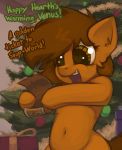  christmas dialogue english_text equine fan_character female gift happy holidays horse mammal marsminer my_little_pony pony solo text venus_spring 