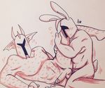  anal dragon erection lagomorph male male/male mammal muscular penis rabbit rg01 rg02 sex undertale unknown_artist video_games 