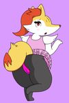  2015 ballerina black_fur blush braixen butt canine clothed clothing embarrassed female fox fur looking_at_viewer mammal mr.under nintendo open_mouth panties pok&eacute;mon pussy pussy_juice red_eyes simple_background solo tutu underwear video_games wet_panties yellow_fur 