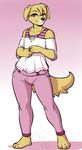  anthro canine eyewear floppy_ears girly glasses invalid_tag jewelry kittydee looking_at_viewer male mammal necklace simple_background smile solo standing 