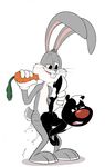  bugs_bunny carrot cum eroborus food lagomorph looney_tunes male male/male mammal one_eye_closed orgasm penetration rabbit simple_background skunk skunk_fu standing vegetable warner_brothers white_background 