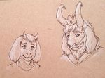  asgore_dreemurr caprine goat mammal monster portrait toriel undertale unknown_artist video_games 