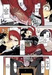  1girl colorized comic english eromanga hard_translated hetero highres kiss kuroshiki lamia monster_girl original pussy_juice scales sex 