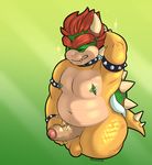  abstract_background anthro arm_up armpit_hair armpits balls bowser collar erection eyes_closed hand_behind_head hi_res humanoid_penis koopa male mario_bros masturbation nintendo nipple_piercing nipples orgasm penile_masturbation penis piercing reptile scalie sharp_teeth simple_background slightly_chubby solo spikes stowaway teeth uncut video_games 