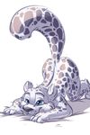  ambiguous_gender ass_up bed blue_eyes carrot_(artist) cat cute digital_media_(artwork) feline hi_res leopard mammal simple_background smile snow_leopard solo young 