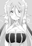  :d bad_id bad_pixiv_id breasts cleavage fingers_together gills greyscale head_fins large_breasts long_hair looking_at_viewer mermaid meroune_lorelei momi_(momishidaku) monochrome monster_girl monster_musume_no_iru_nichijou open_mouth smile solo upper_body webbed_hands 