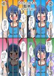  animal_ears bars blue_dress blue_hair blush bunny_ears check_translation commentary_request dress highres imminent_rape looking_at_viewer mikazuki_neko multiple_views open_mouth puffy_short_sleeves puffy_sleeves red_eyes seiran_(touhou) shaded_face short_sleeves tentacles touhou translated translation_request yandere 