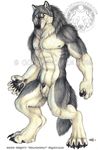  anthro canine goldenwolf heartlessfang invalid_tag male mammal penis sheath solo standing were werewolf wolf 