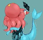 ambiguous_gender bulge cephalopod duo eeveelution feral inflation ink marine nintendo octillery octopus pok&eacute;mon slime vaporeon video_games winte 