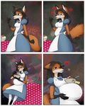  &lt;3 anthro belly canine clothing comic dessert digital_media_(artwork) eating female food fox growth ice_cream mammal obese overweight riddleaellinea solo 