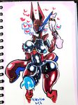  android animalbot anthro dickgirl drebin-doodles drebin_(character) gynoidherring intersex machine robot traditional_media_(artwork) 