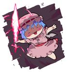  ^_^ bad_id bad_pixiv_id blush closed_eyes hat remilia_scarlet solo spear_the_gungnir tonbi touhou yukkuri_shiteitte_ne 