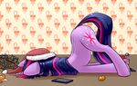  2015 ass_up christmas cutie_mark equine faceplant female feral friendship_is_magic hair hat holidays horn mammal multicolored_hair my_little_pony santa_hat solo tired twilight_sparkle_(mlp) underpable unicorn 