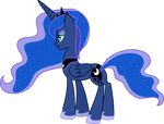  2012 absurd_res alpha_channel blue_eyes blue_fur blue_hair crown cutie_mark equine female friendship_is_magic fur hair hi_res horn mammal my_little_pony princess_luna_(mlp) sakatagintoki117 simple_background smile solo transparent_background winged_unicorn wings 