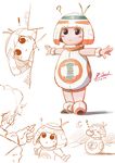  ! 1girl ? ambiguous_gender anthro bb-8 d-joe! d-joel machine not_furry personification poe_dameron robot short_hair simple_background sleeping star_wars star_wars:_the_force_awakens white_background 