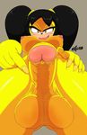  2015 anthro areola balls big_breasts breasts cat dickgirl erect_nipples erection excito feline first_person_view hi_res honey_the_cat intersex mammal nipples nude penis penis_towards_viewer solo sonic_(series) 