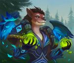  anthro canine clothing druid feathers female lowly-owly magic magic_user mammal pine_tree robe solo tree tribal_spellcaster video_games warcraft were werewolf worgen world_of_warcraft 