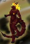  2016 4_toes dragon female fire glowing horn ignis jeffthehusky lava nipples nude pussy reptile rock scalie spikes standing toes voluptuous 
