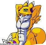  abs almost_safe alpha_channel anthro black_sclera canine chest_fur dante-feline digimon flaccid fox fur green_eyes low_res male mammal multicolored_fur muscular muscular_male neck_tuft pecs penis renamon simple_background smile solo transparent_background tuft two_tone_fur white_fur yellow_fur 