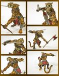  axe feline figurine male mammal melee_weapon papo solo tiger toy unknown_artist warrior weapon 