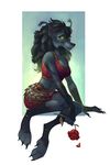  braided_hair broken_thumbnail canine drkav female flower fur grey_fur hair mammal plant rose sitting smile solo video_games warcraft were werewolf worgen world_of_warcraft 