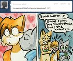  anthro bittersweet_candy_bowl cat feline female group kissing low_res male male/male mammal mike_(bcb) paulo_(bcb) scarf sue_(bcb) taeshi_(artist) webcomic 