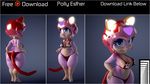  3d_(artwork) anthro breasts cgi digital_media_(artwork) endless_(artist) esther female hi_res machine mammal polly robot samurai_pizza_cats 