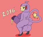  2015 2016 ambipom anthro balls breasts cum dickgirl digital_media_(artwork) erect_nipples erection female fur herm intersex mammal monkey mr.under nintendo nipples nude penis pok&eacute;mon primate simple_background smile solo teeth uncut video_games 