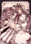  bad_id bad_pixiv_id book bow capelet crescent crescent_hair_ornament hair_bow hair_ornament hat highres long_hair mob_cap patchouli_knowledge purple_eyes purple_hair revision sash solo touhou very_long_hair wiriam07 