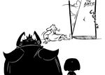  2015 anthro asgore_dreemurr barrier boss_monster caprine female goat male mammal monochrome monster phillip-bankss protagonist_(undertale) toriel undertale video_games 