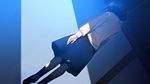  black_hair black_legwear black_skirt death fumio_(ura_fmo) game_cg grisaia_(series) grisaia_no_meikyuu hanged highres indoors kazami_satoko long_hair pantyhose skirt solo suicide torn_clothes torn_legwear 