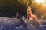  antlers cosplay forest horn nude photomanip tree 