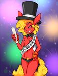  2016 abstract_background alcohol anthro beverage big_hat black_nipples black_nose black_sclera blonde_hair bow_tie breasts champagne chest_tuft cinnamon_swirl clothed clothing cute duckdraw eeveelution female fingerless_gloves fireworks flareon flat_chested food fur gloves glowing glowing_eyes hair half-dressed hat holidays new_year nintendo nipples panties pok&eacute;mon pose pubes red_eyes red_fur sash simple_background small_breasts smile solo top_hat topless tuft underwear video_games white_background wide_hips 