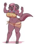  anthro big_breasts breasts clothed clothing donkey equine female hair hooves horn hybrid invalid_tag kittydee looking_at_viewer mammal open_mouth panties pink_hair simple_background smile solo standing teeth tongue underwear white_background 