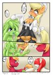  applejack_(mlp) big_breasts big_macintosh_(mlp) breasts clothing comic doll equine female friendship_is_magic goo horse maid maid_uniform mammal midori_gel my_little_pony nana_gel nanas_friend pony slime teats uniform 