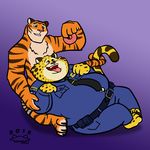  2016 cheetah disney doughnut duo feline food male mammal police source_request tiger unknown_artist zootopia 
