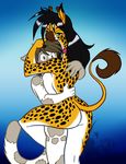  anthro blush breasts cat collar duo embrace feline female giraffe hair hug invalid_color male mammal squish 