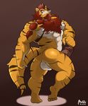  balls butt canine feline fur hybrid invalid_tag king liger ligerwolf maldu male mammal marxeen muscular pecs penis pose royalty showingoff solo tiger wolf 