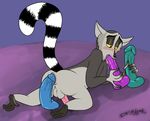  anal anus balls blush butt datsexylemur dildo king_julien lemur lying madagascar male mammal masturbation oral primate raised_tail sex_toy solo tongue yellow_eyes 