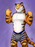  anthro bulge disney feline lobowupp male mammal solo stripper stripper_tiger_(zootopia) tiger zootopia 