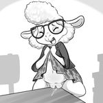  anthro bottomless caprine clitoris clothed clothing disney eyes_closed eyewear female glasses grinding half-dressed lonbluewolf mammal masturbation may_bellwether open_mouth plump_labia presenting presenting_pussy pussy pussy_juice sheep skirt skirt_lift spread_legs spreading zootopia 