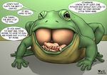  amphibian carnivore_cafe comic english_text female feral frog gaping_mouth human male mammal nude open_mouth paws pd_(artist) pussy text vore what what_has_science_done 