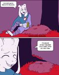  &lt;3 asriel_dreemurr cape clothing comic dialogue fatz_geronimo flower horn leaves locket plant simple_background undertale video_games 