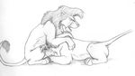 chris_mckinley disney feline feral kovu lion male male/male mammal oral simba sketch the_lion_king 