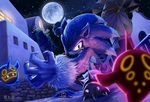  angry anthro black_nose blue_fur claws clothing detailed footwear fur ghost gloves green_eyes group hedgehog horn male mammal moon moonlight night plant signature sonic_(series) sonic_the_hedgehog spikes spirit star tears teeth white_fur トビ丸小夏 