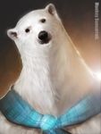  bad_id bad_pixiv_id bear black_eyes highres monkey_buonarroti no_humans polar_bear portrait realistic scarf shirokuma_(shirokuma_cafe) shirokuma_cafe solo 