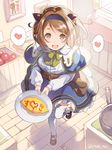  :d bag breasts brown_eyes brown_hair child draph dress food granblue_fantasy heart horns looking_at_viewer omurice open_mouth oppai_loli plate pointy_ears sketch smile solo spoken_heart thighhighs twitter_username white_legwear yaia_(granblue_fantasy) yumekui 