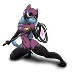  anthro batman batman_(series) blue_fur cat catwoman clothed clothing cosplay dublyooda feline female fur mammal mature_female mother nicole_watterson parent solo the_amazing_world_of_gumball whip 